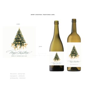 Wine label design mock up